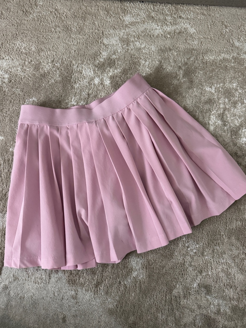 Athleta Girl, barely worn. Pink Pleated Skirt - built in shorts